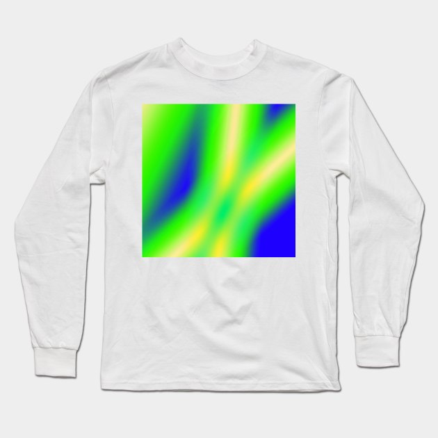 blue green abstract texture artwork Long Sleeve T-Shirt by Artistic_st